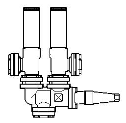 Клапан запорный двойной DSV 2 (код 148F3007), вх. отв.  25мм - 1